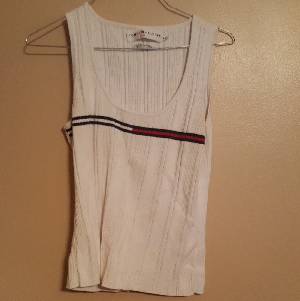 White tommy Hilfiger tank top size large
